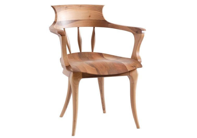 Ортопедическое кресло Lyi из древесины грецкого ореха.