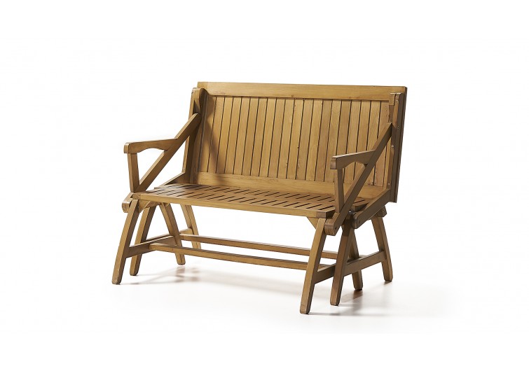 Деревянный дизайнерский комплект мебели для балкона и веранды.