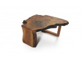 Комплект журнальных столиков Davi из натуральной древесины грецкого ореха.