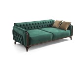 Комплект мягкой мебели Ada  с зеленой тройкой.
