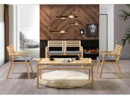 Комплект мебели Doru из натуральной древесины. 