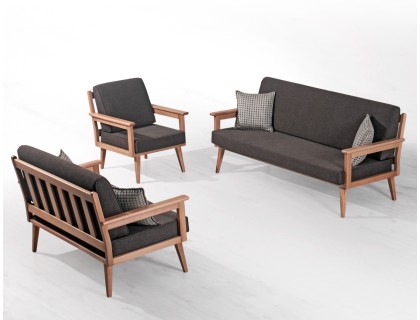 Деревянный дизайнерский комплект диванов  Milano