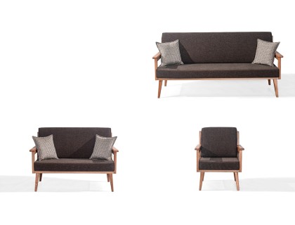 Деревянный дизайнерский комплект диванов  Milano