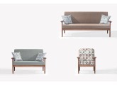 Деревянный дизайнерский комплект диванов  Paris