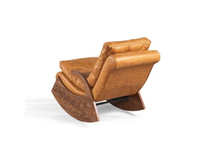 Кресло-качалка в горчичном цвете Flex