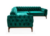 Угловой диван в стиле Капитоне Sezen
