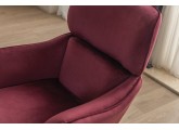 Кресло Milas в бордовом цвете.